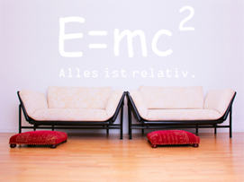 Wandtattoo: E=mc - Alles ist relativ.